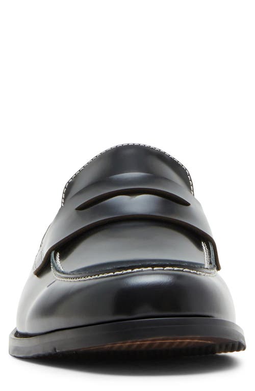 Shop Steve Madden Natan Penny Loafer In Black