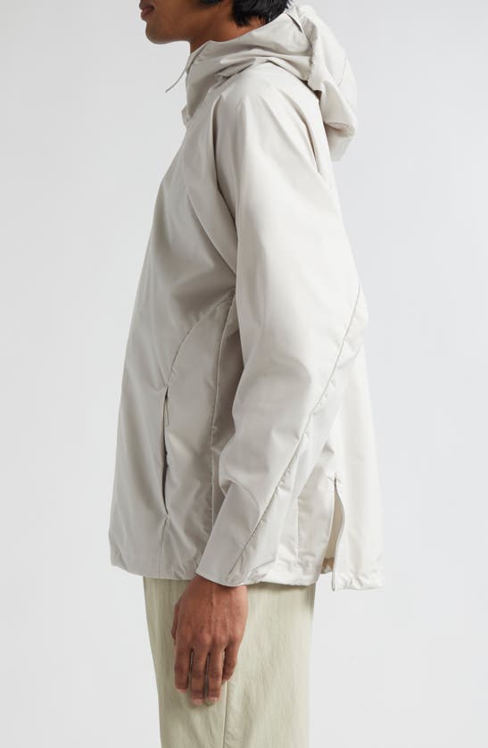 Shop Post Archive Faction 6.0 Hooded Asymmetric Zip Jacket Center In Ivory