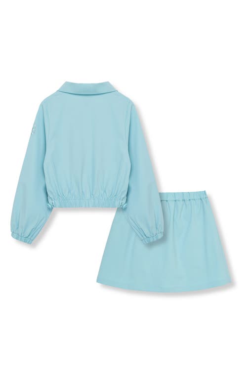 Shop Habitual Kids Kids' Pullover & Skort Set In Aqua