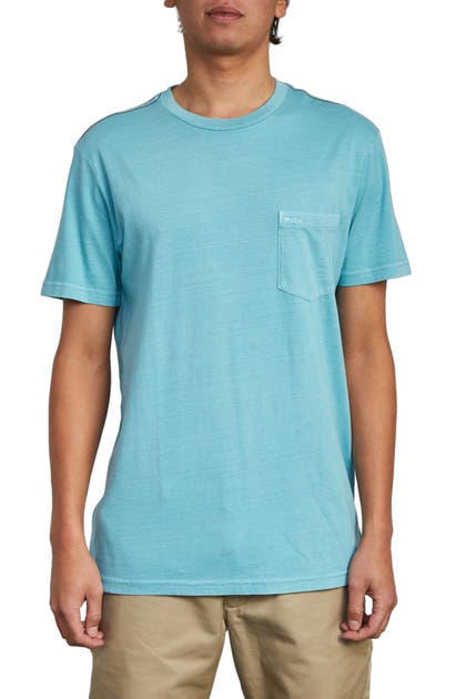 Rvca Pocket T-shirt In Blue