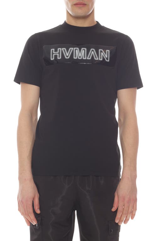 HVMAN Neon Logo Graphic Tee in Black