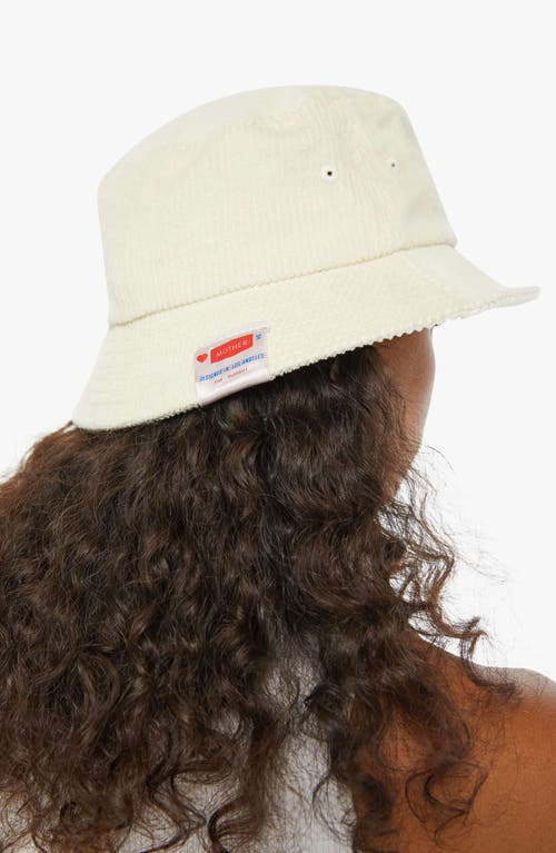 Shop Mother The Bucket List Corduroy Bucket Hat In Cream- Rainbow