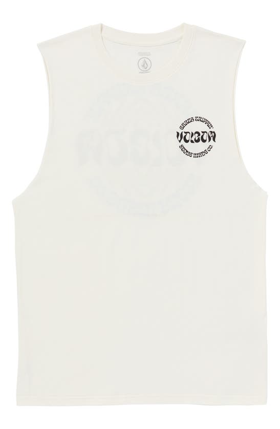 Shop Volcom Stoneature Cotton Graphic Tank In Stealth