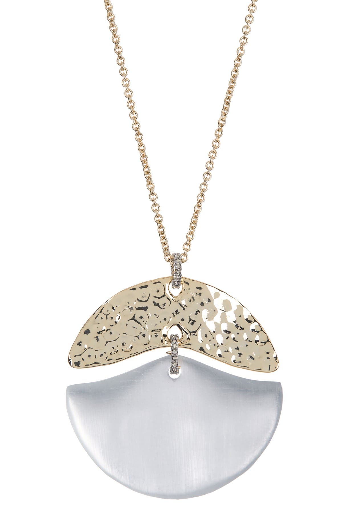 Alexis Bittar Hammered Mobile Pendant Necklace In Silver