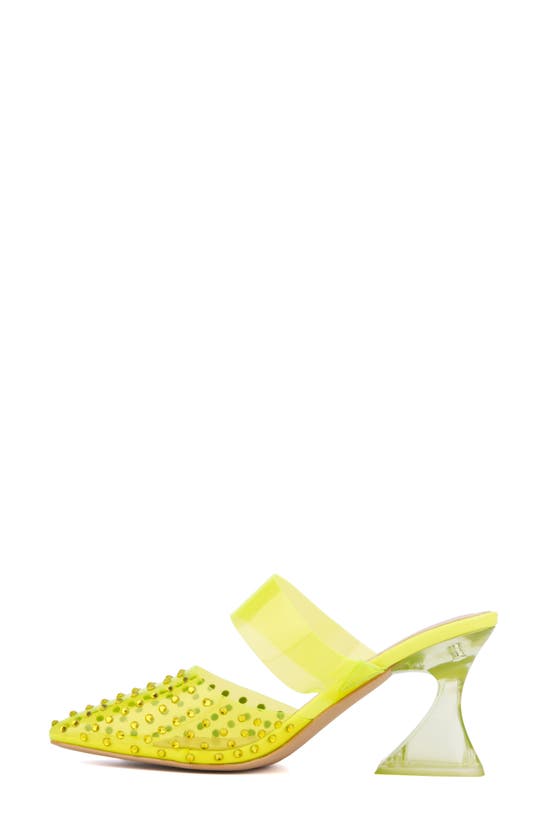 Fashion To Figure Jazz Pointed Toe Pump In Neon Yellow