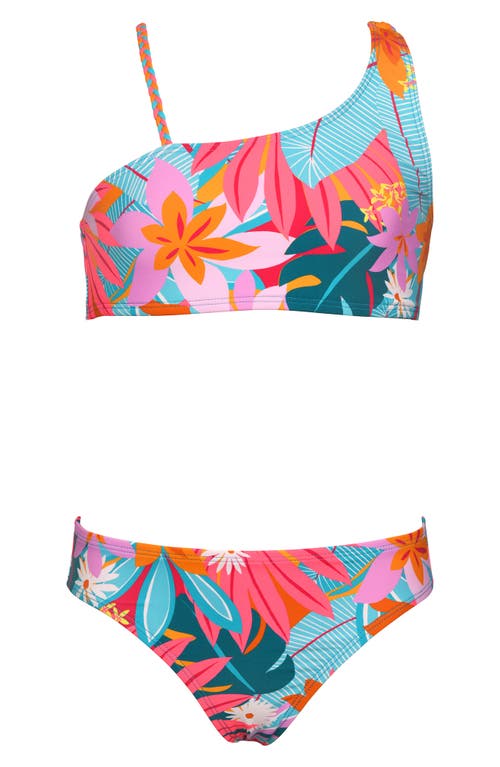 Hobie Kids' Aloha Floral Print Two-Piece Swimsuit in Multi