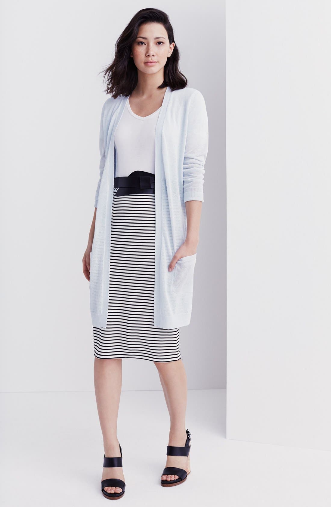 halogen linen cardigan