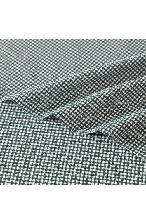 Nautica Bayside Gingham Flannel Sheet Set In Green