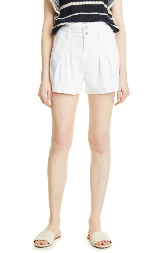 VERONICA BEARD JAYLEN PLEATED HIGH WAIST SHORTS