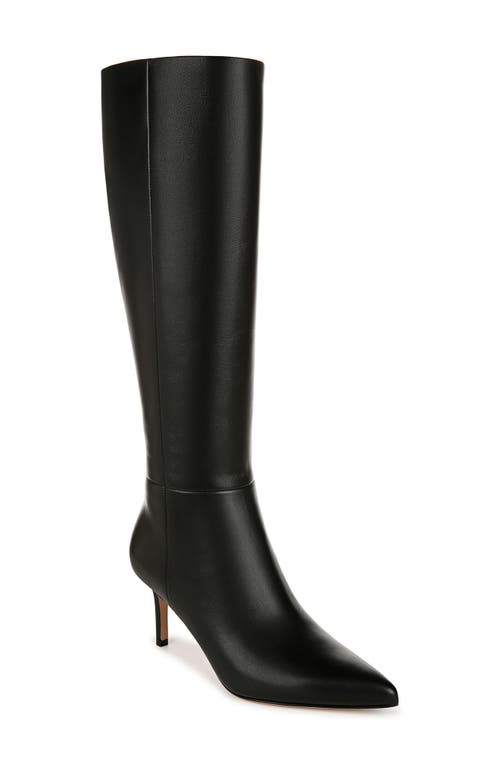 Shop Veronica Beard Lisa Knee High Boot In Black Leather/black Zipper