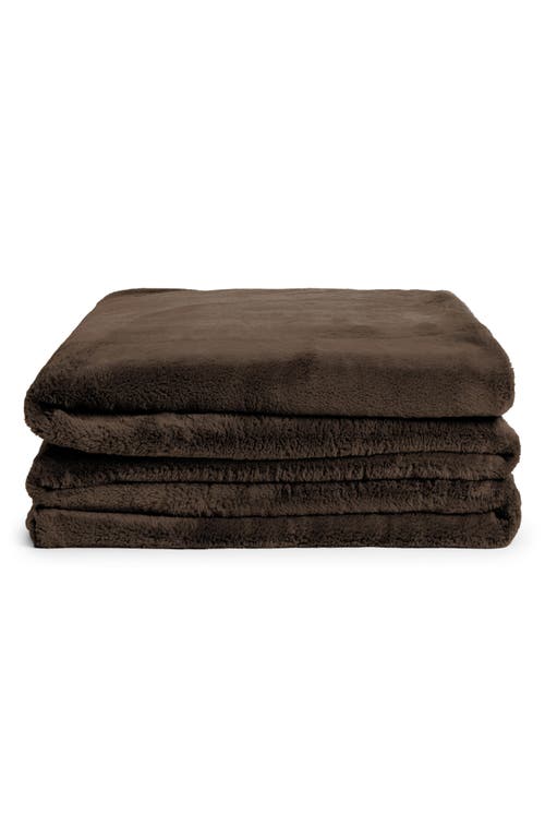 UnHide Cuddle Puddles Plush Throw Blanket in Chocolate Hare at Nordstrom