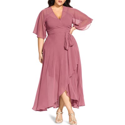 Plus Size City Chic Enthrall Me High/low Dress, Pink