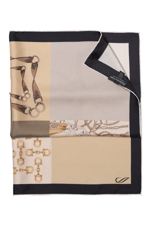 Elizabetta San Siro - Hand Rolled Silk Neckerchief For Men In Tan