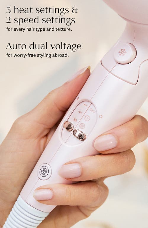 T3 Afar Travel Size Hair Dryer In Satin Blush