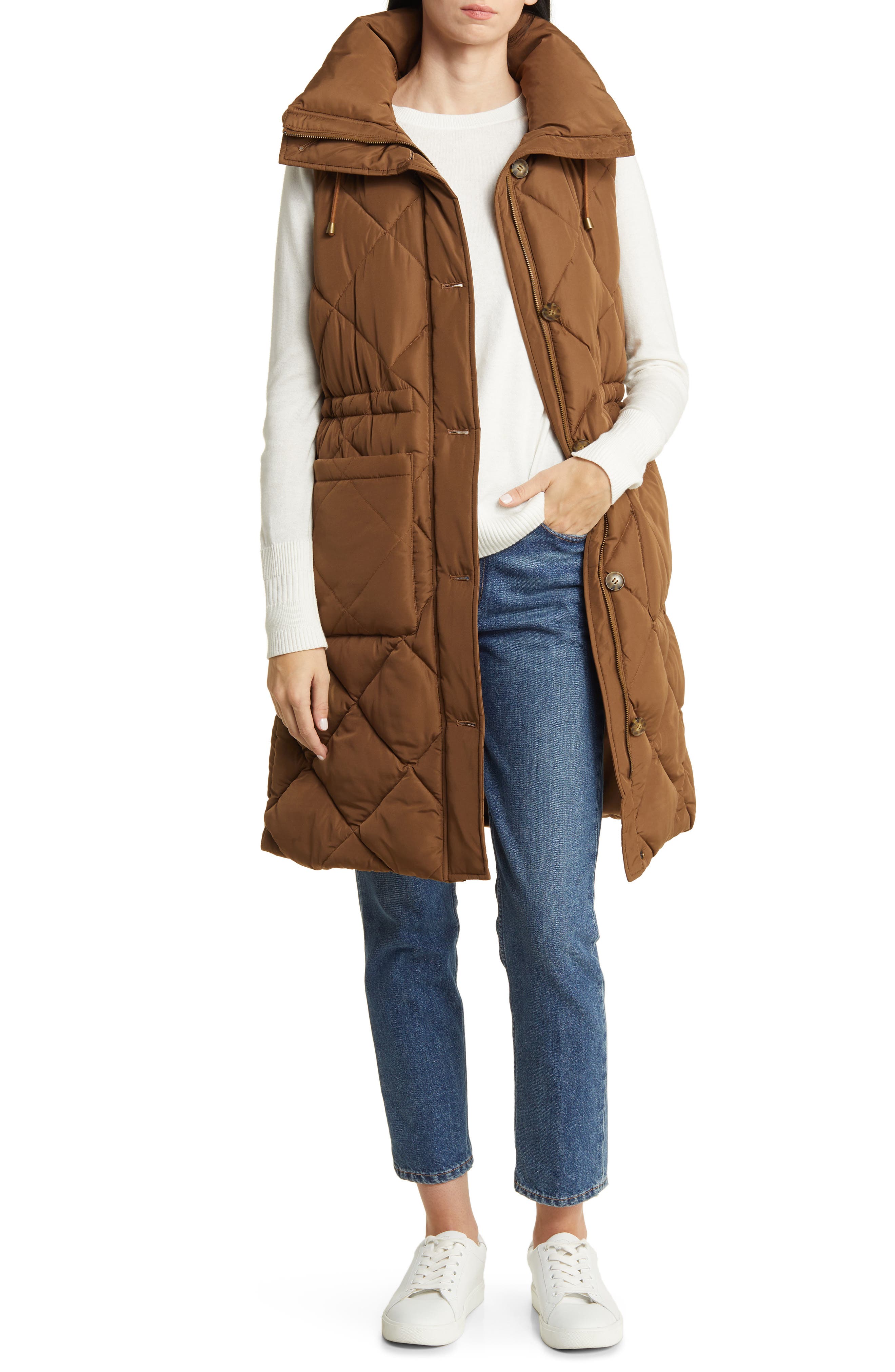 Lucky Brand Faux Shearling Aviator Jacket in Brown