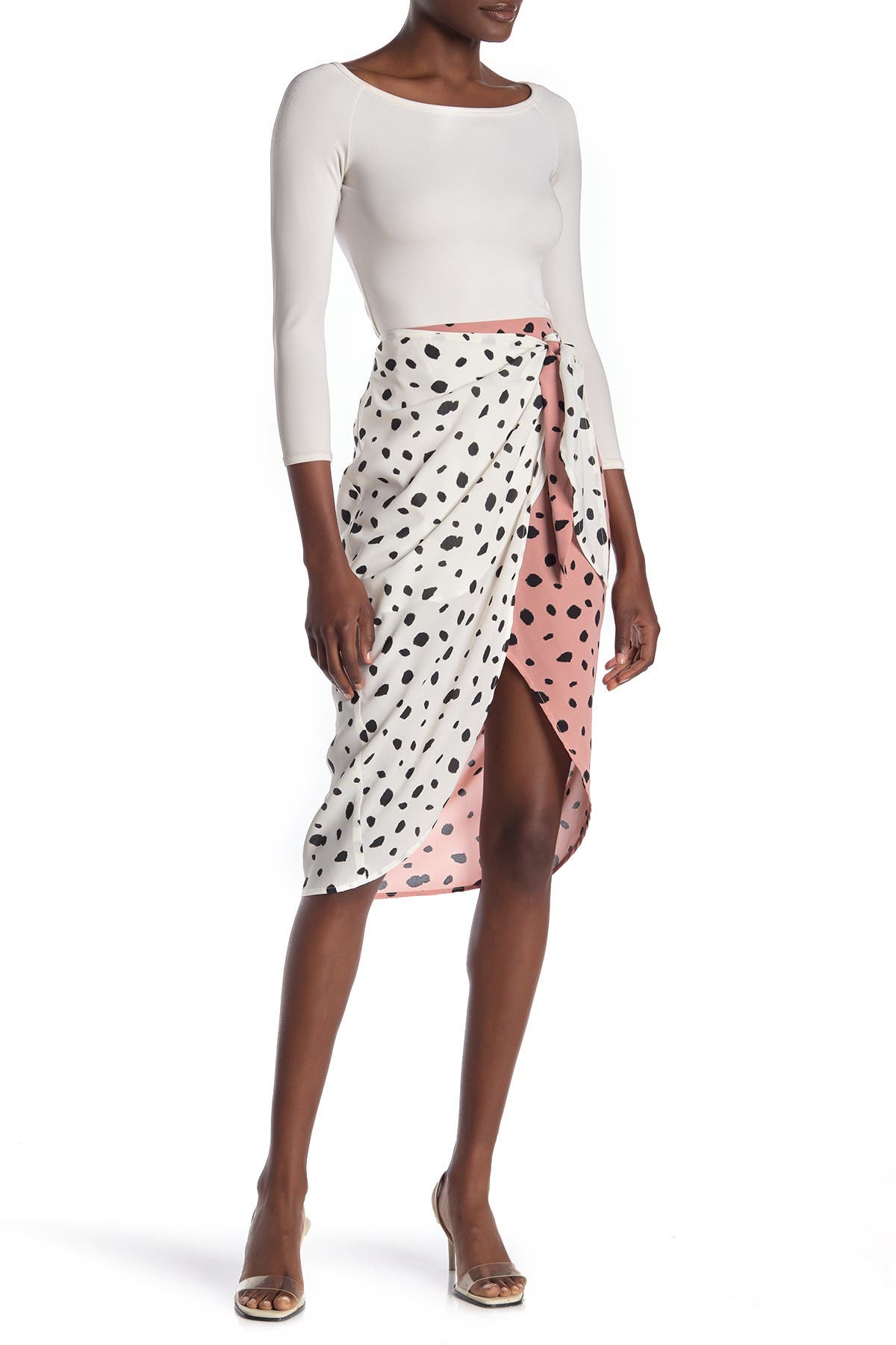 wrap tie skirt