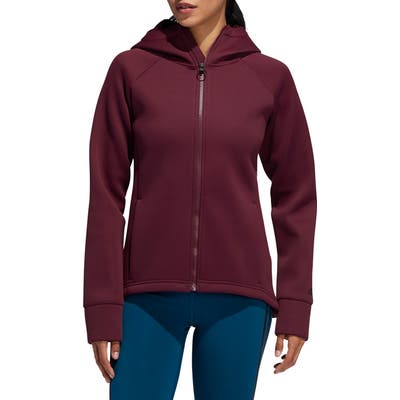 Plus Size Adidas X Universal Standard Performance Drop Tail Hem Zip Hoodie