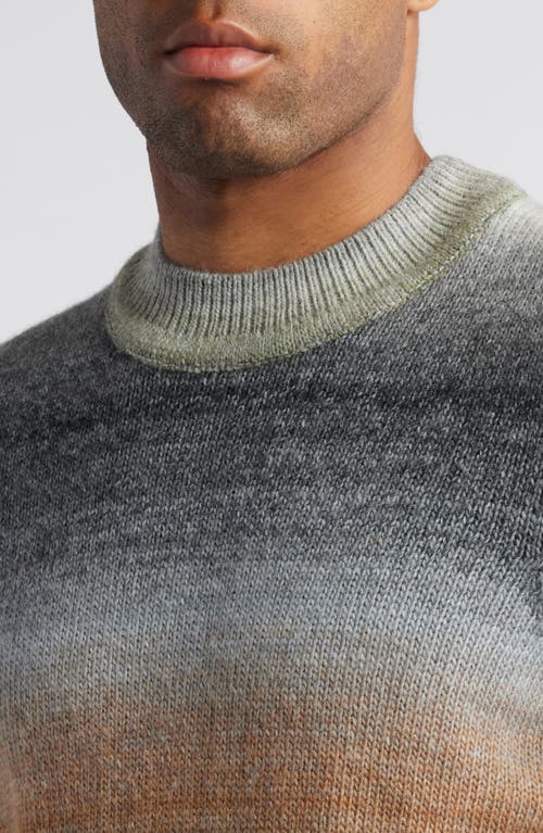 Brax Buddy Crewneck Long Sleeve Knit Virgin Wool Blend T-shirt In Salvia