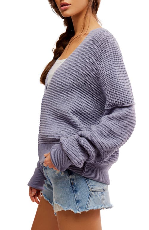 Shop Free People Into You Oversize Sweater In Blue Granite