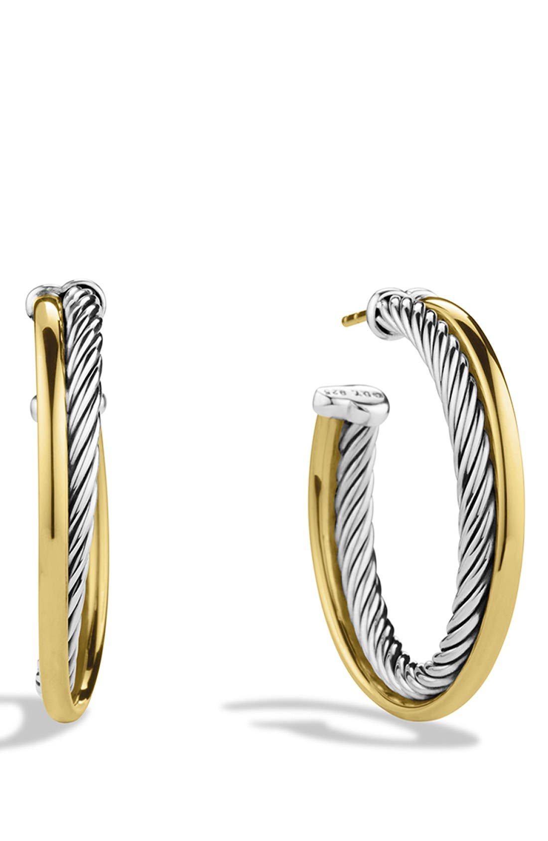 David Yurman Crossover Medium Hoop Earrings With Gold Nordstrom   7bb5c40e Eb71 4280 90ed B82b610fe79f 