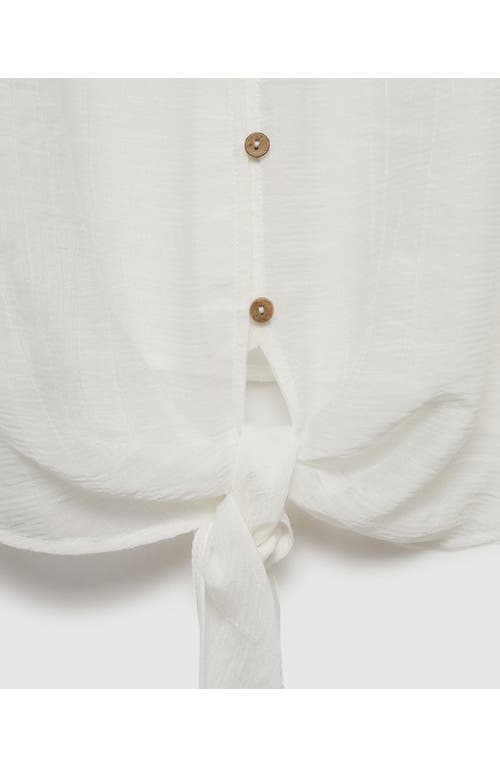 MANGO MANGO FLARE SLEEVE BUTTON-UP TOP