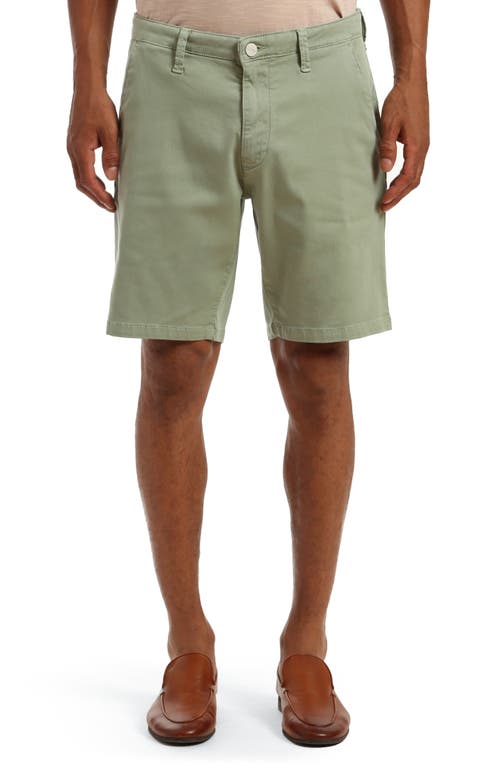 Nevada Flat Front Twill Shorts in Green Soft Touch