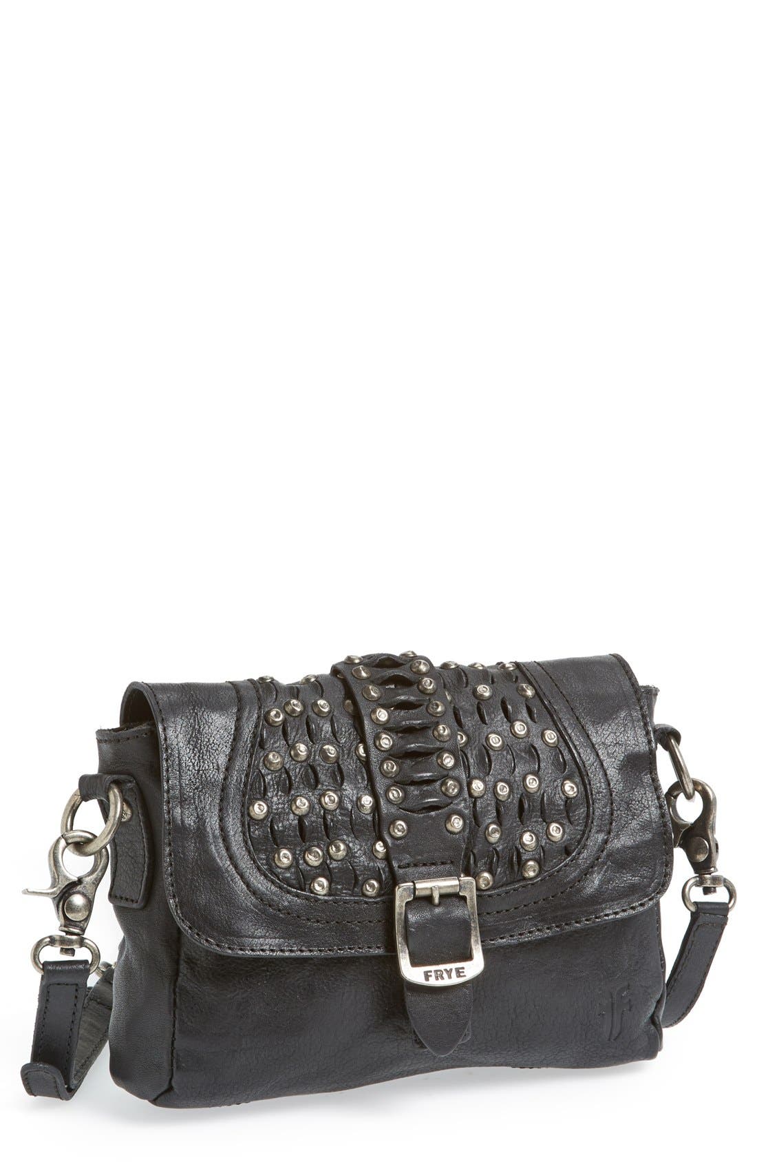 frye studded crossbody bag