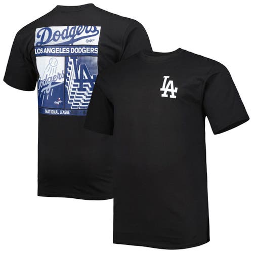 PROFILE Men's Black Los Angeles Dodgers Two-Sided T-Shirt