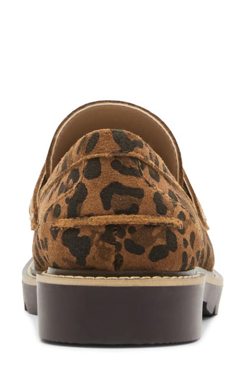 Blondo Waterproof Penny Loafer In Leopard Suede