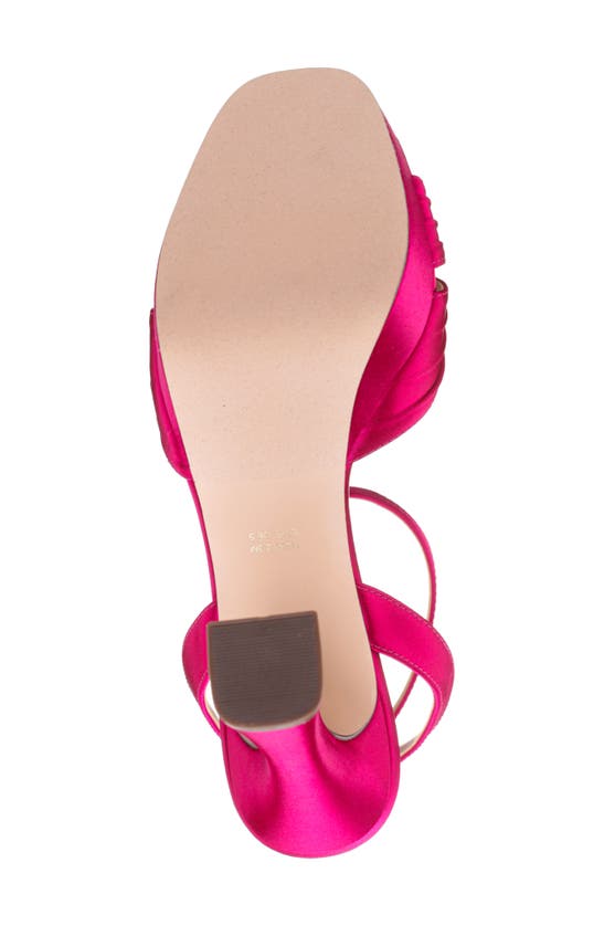 Nina Angie Ankle Strap Platform Sandal In Parfait Pink