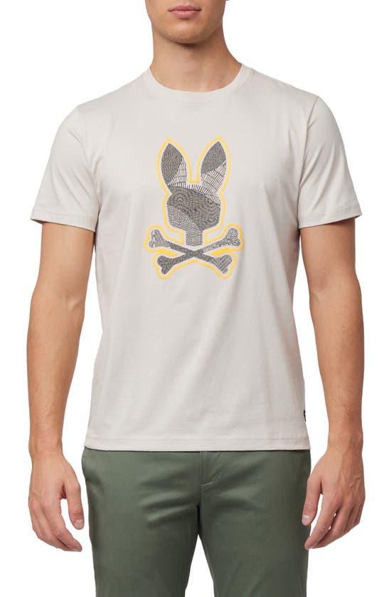 Psycho Bunny Lenox Graphic T-shirt In Natural Linen