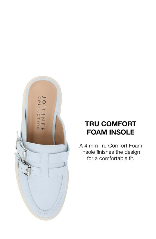 Shop Journee Collection Brydie Platform Mule In Light Denim