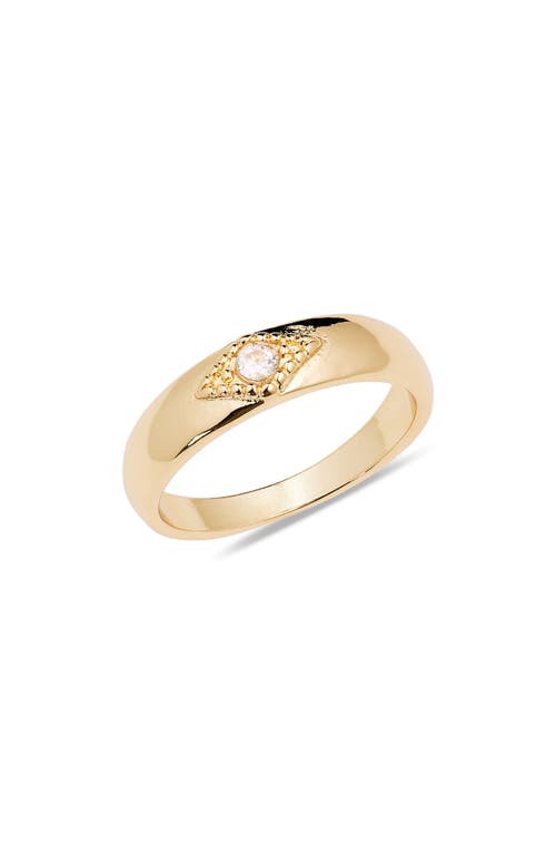 14K Gold Dipped Cubic Zirconia Band Ring