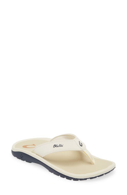 Shop Olukai Ohana Flip Flop In White Sand/deepest Depths