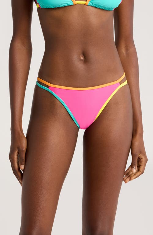 Kulani Kinis Strappy Cheeky Bikini Bottoms Confetti at Nordstrom,