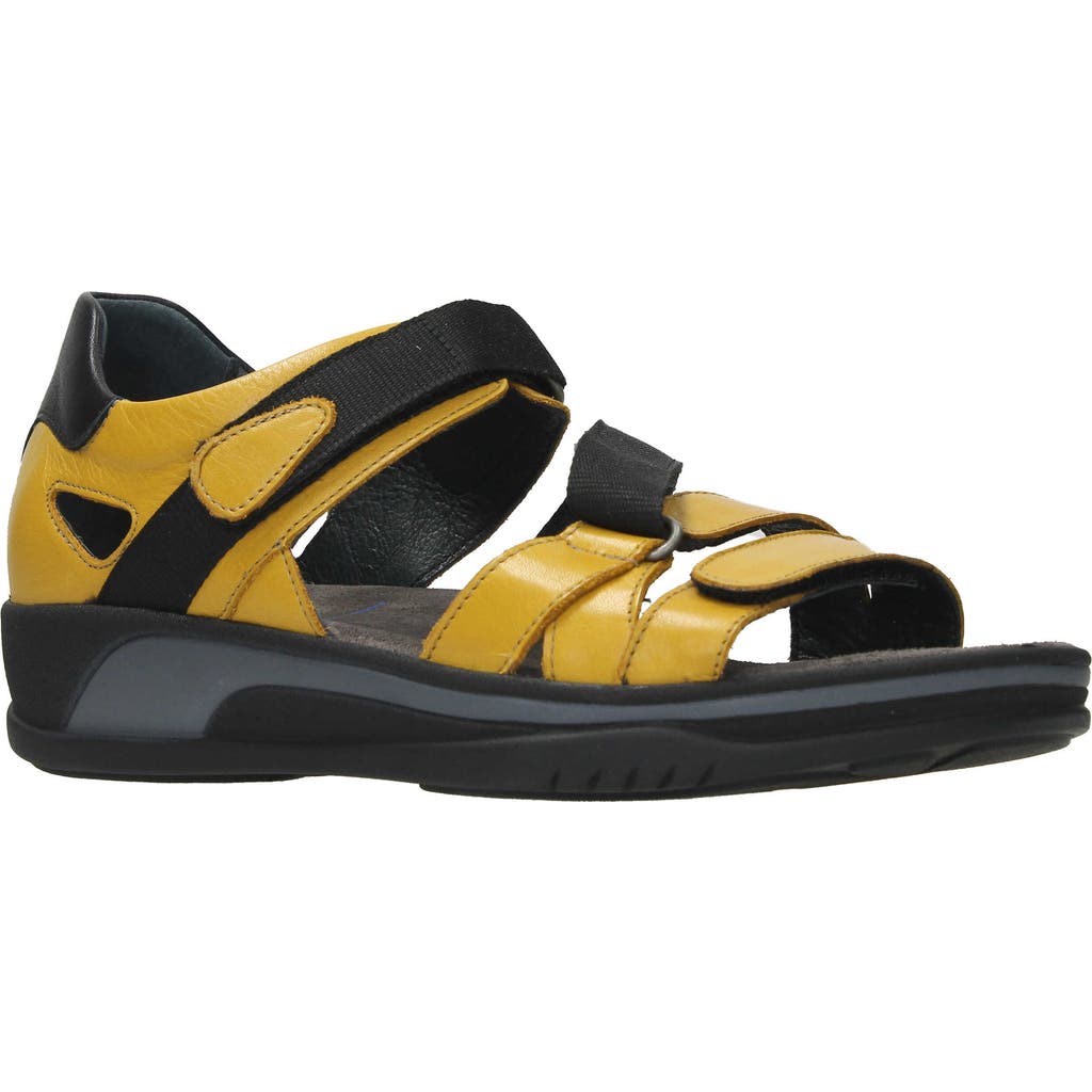 Wolky Desh Sandal in Amber Leather