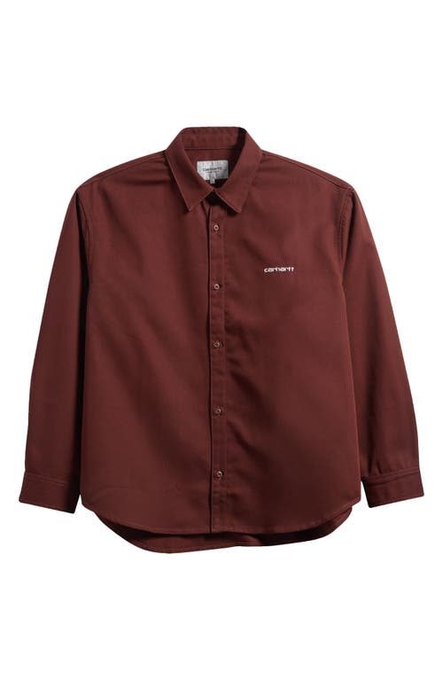 CARHARTT CARHARTT WORK IN PROGRESS MODULE SCRIPT TWILL BUTTON-UP SHIRT 