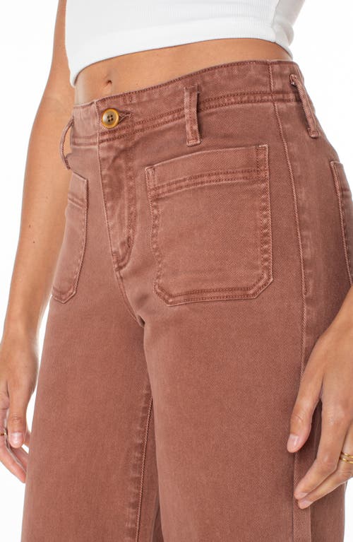 Shop Roxy Baby Baby High Waist Wide Leg Jeans In Russet