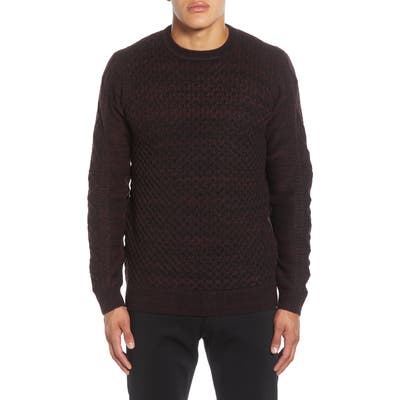 Karl Lagerfield Paris Textured Side Zip Pullover Sweater, Red