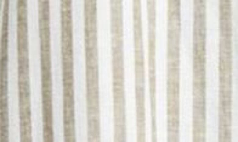 Shop Caslon Stripe Linen Blend Sundress In Olive Burnt- Ivory Stripe