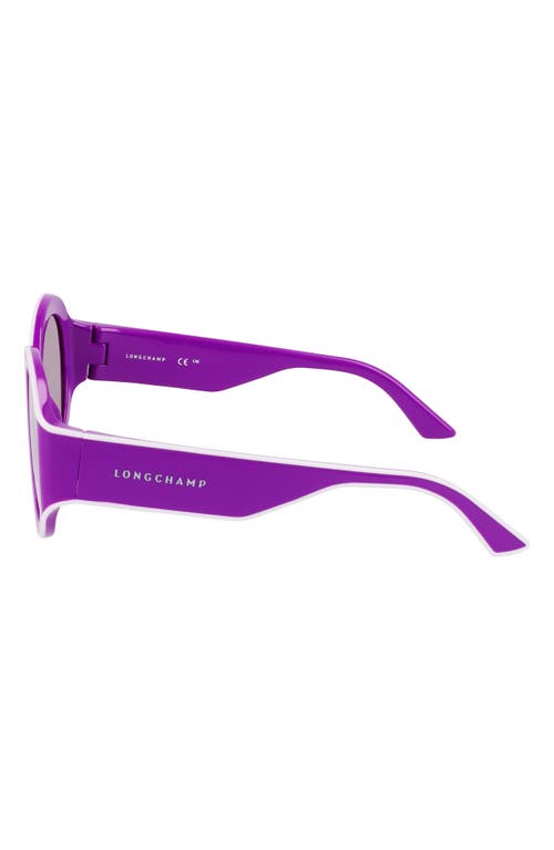 Longchamp Heritage 53mm Oval Sunglasses In Purple