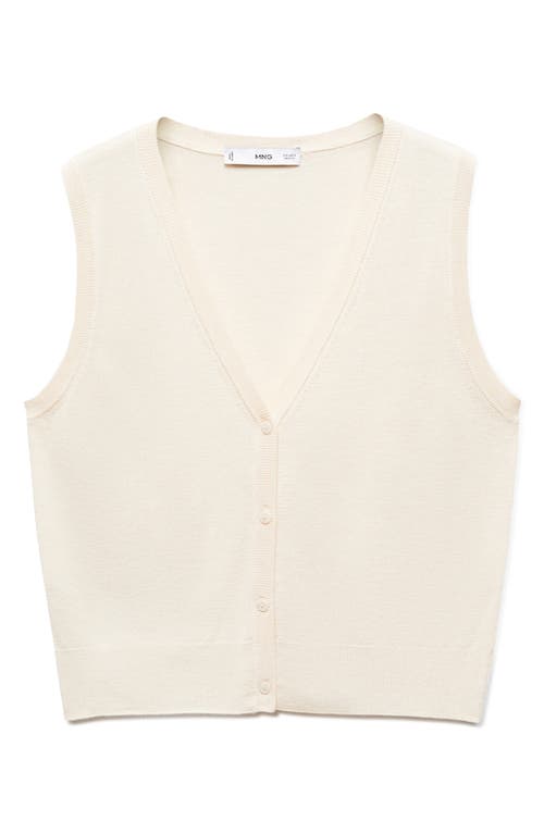 Shop Mango Lightweight Sweater Vest In Beige