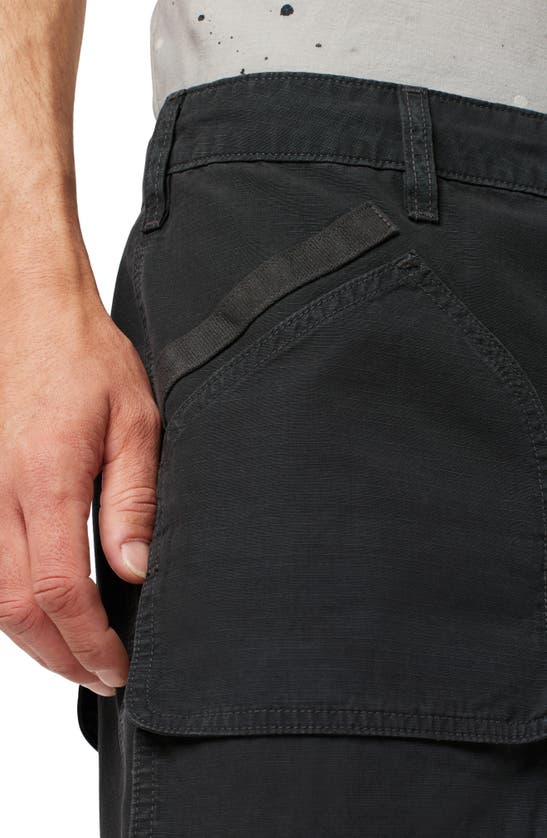 Shop Hudson Jeans Tracker Cargo Shorts In Black
