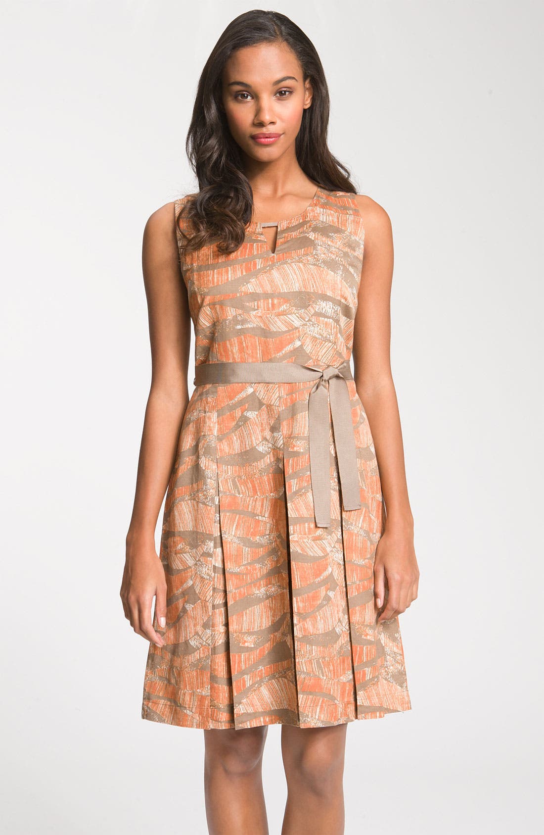 Amber Sun Sleeveless Print Dress with Tie Belt Nordstrom