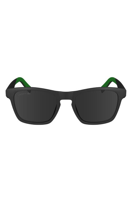 53mm Rectangular Sunglasses in Matte Black