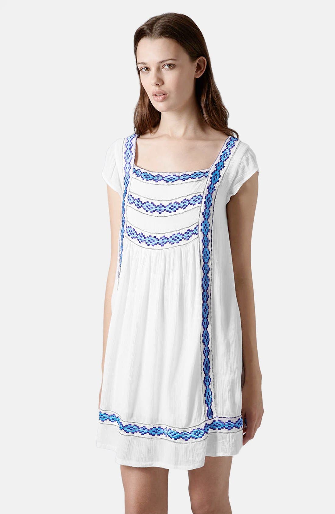Embroidered Smock Dress Nordstrom