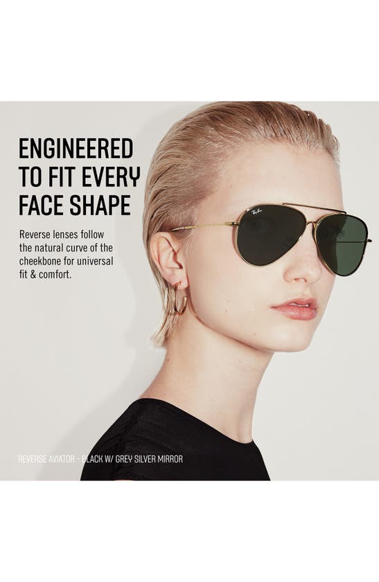 Ray Ban Men's Rbr0101s 59mm Reverse Aviator Sunglasses In Black