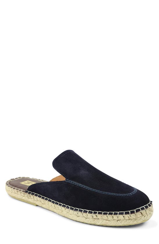 Bruno Magli Estrada Leather Espadrille Mule Sneaker In Navy Suede