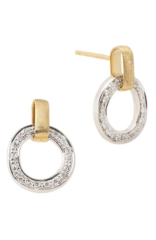 Marco Bicego Jaipur Diamond Link Station Earrings in Yellow/White Gold at Nordstrom