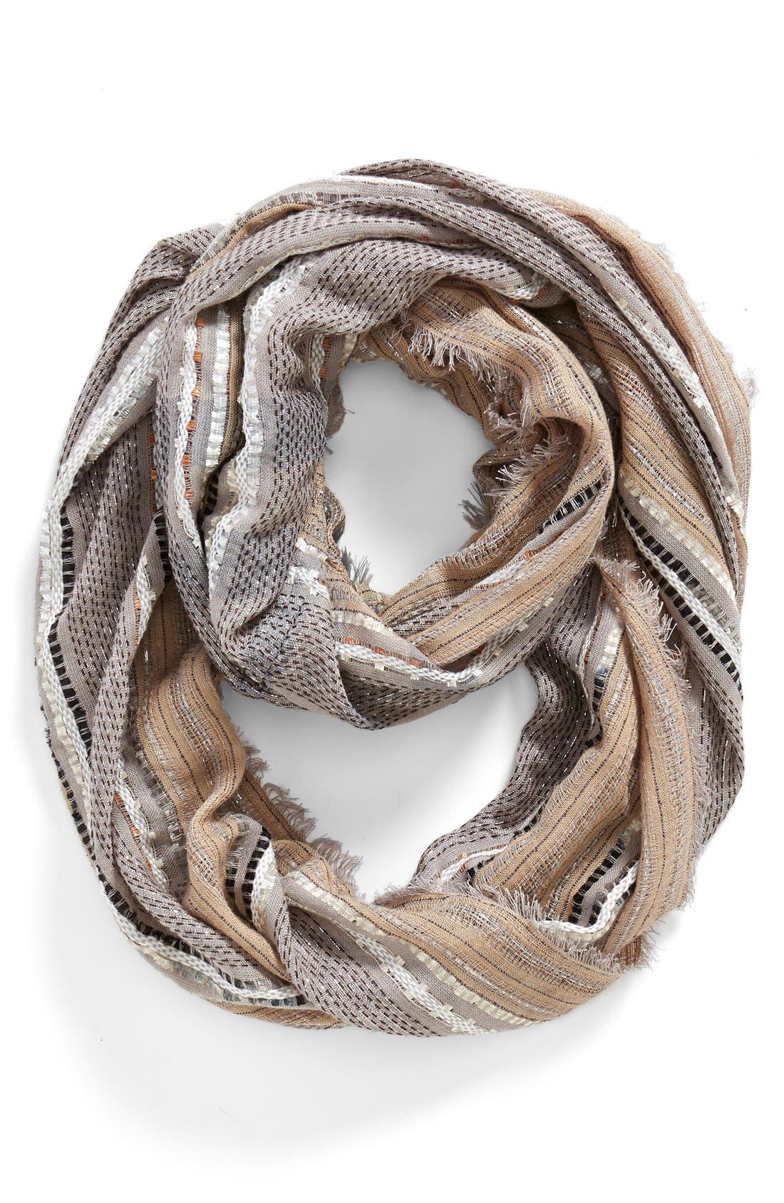 BP. Metallic Plaid Infinity Scarf Nordstrom